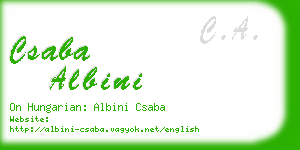 csaba albini business card